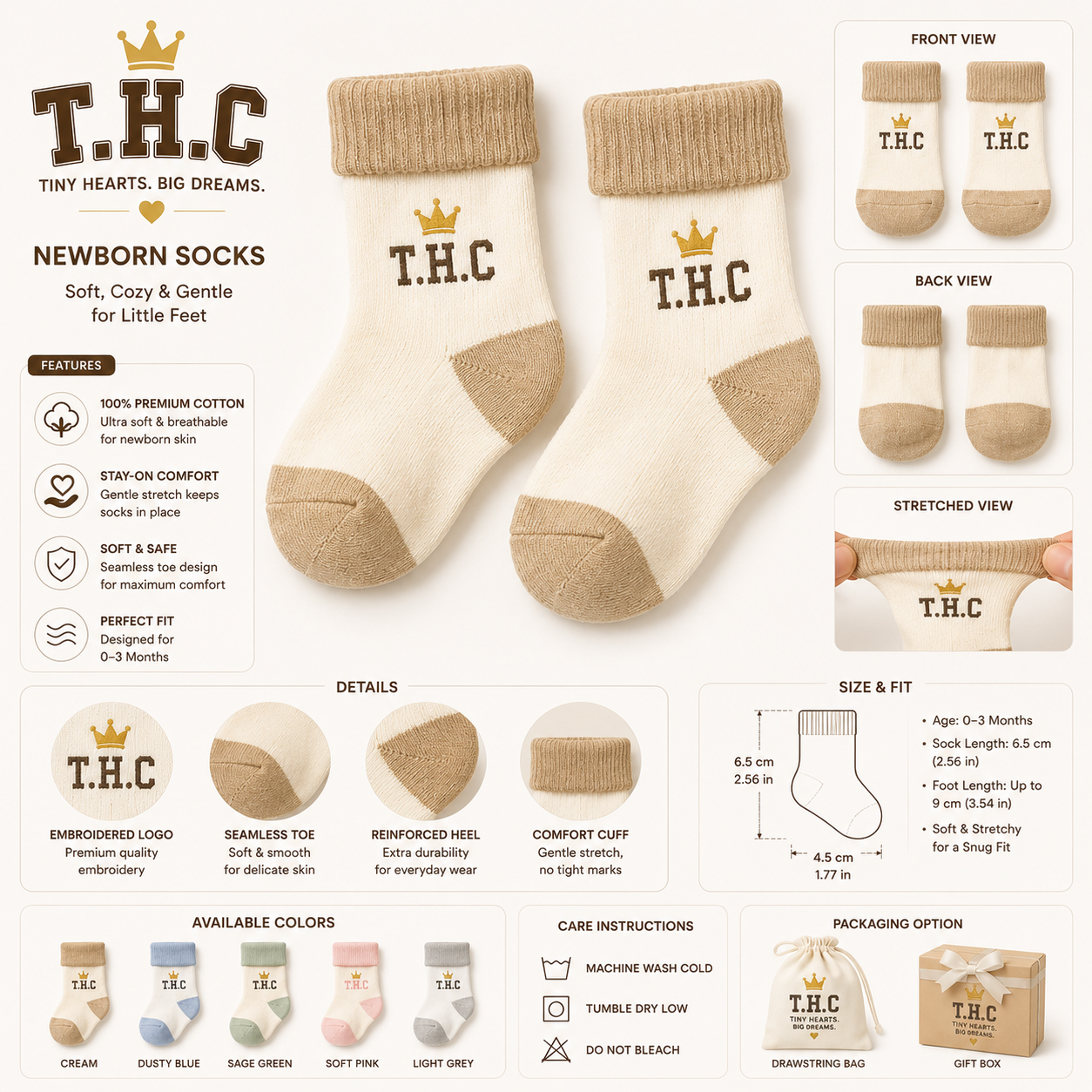 👑 T.H.C Tiny Legacy Newborn Essentials 5-Piece Gift Set “Tiny Hearts. Big Dreams.” Collection 🤎✨👑 T.H.C Tiny Legacy Newborn Essentials 5-Piece Gift Set “Tiny Hearts. Big Dreams.” Collection 🤎✨