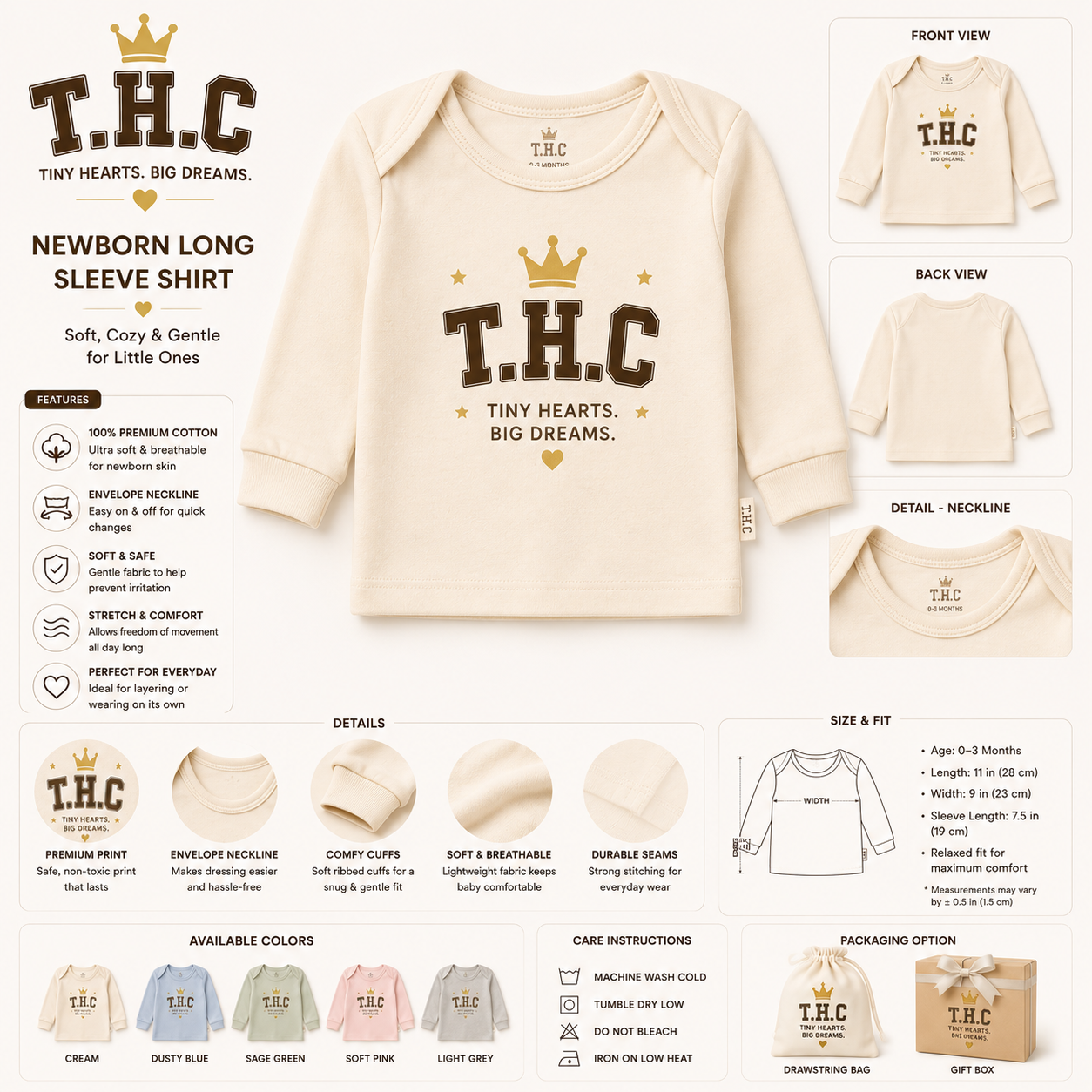 👑 T.H.C Tiny Legacy Newborn Essentials 5-Piece Gift Set “Tiny Hearts. Big Dreams.” Collection 🤎✨👑 T.H.C Tiny Legacy Newborn Essentials 5-Piece Gift Set “Tiny Hearts. Big Dreams.” Collection 🤎✨