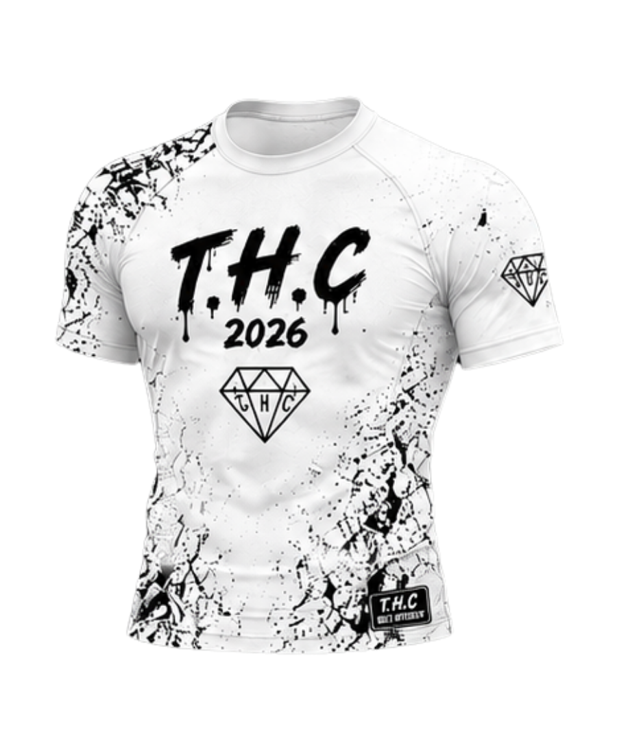 T.H.C White & Black Performance Compression Shirt