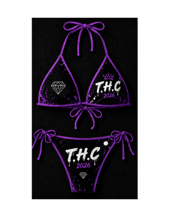 🟣 T.H.C “Royal Purple Diamond” Luxury Bikini Set – Limited Edition 2026 💎