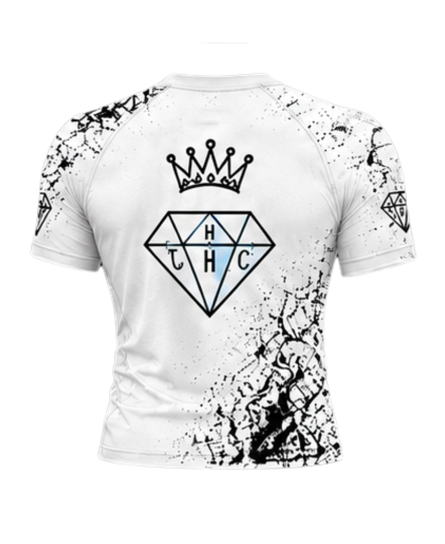 T.H.C White & Black Performance Compression Shirt