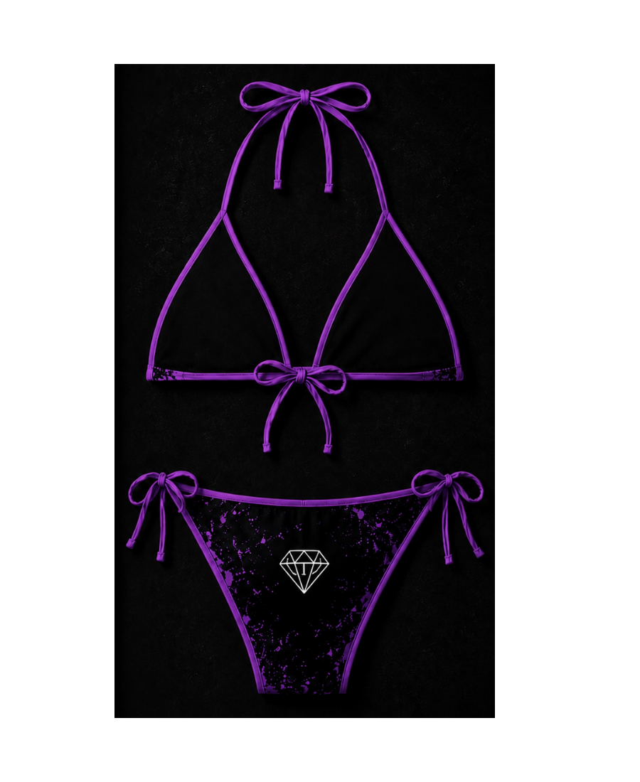🟣 T.H.C “Royal Purple Diamond” Luxury Bikini Set – Limited Edition 2026 💎