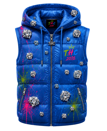 T.H.C 2026 “Diamond Edition” Detachable Hooded Puffer Vest (Blue)💎🔥