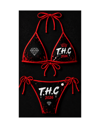 🔴 T.H.C “Ruby Diamond” Luxury Bikini Set – Limited Edition 2026 💎