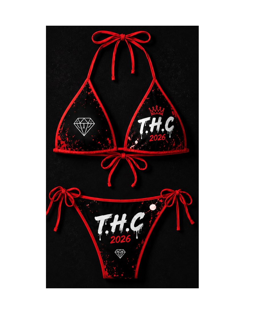 🔴 T.H.C “Ruby Diamond” Luxury Bikini Set – Limited Edition 2026 💎