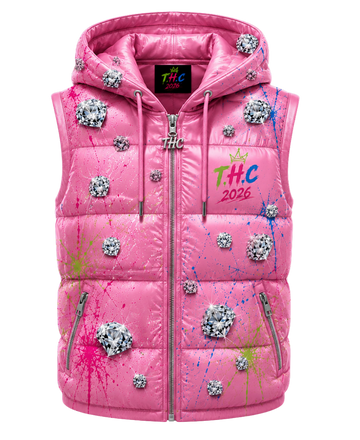 T.H.C 2026 “Diamond Edition” Detachable Hooded Puffer Vest (Pink)💎🔥