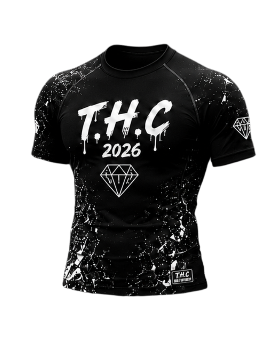 T.H.C White Teal Storm Performance Compression Shirt