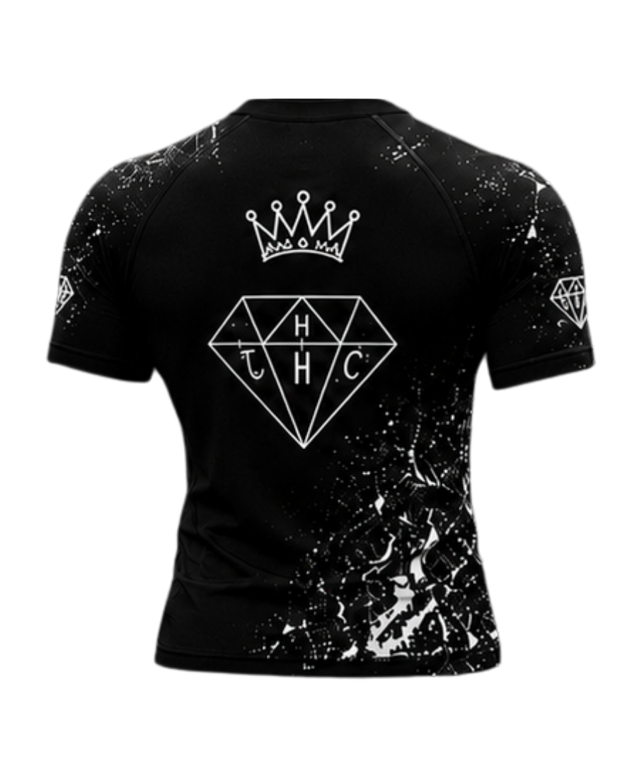 T.H.C White Teal Storm Performance Compression Shirt