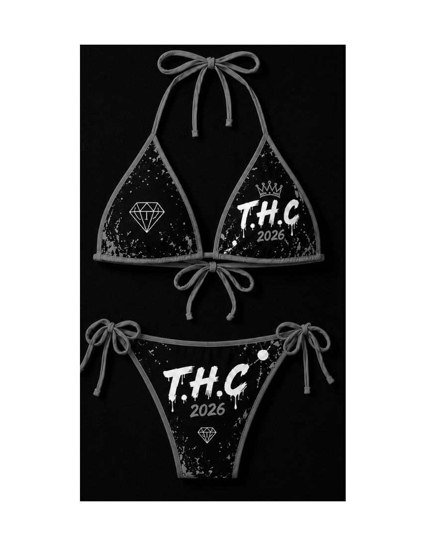 🩶 T.H.C “Silver Diamond” Luxury Bikini Set – Limited Edition 2026 💎