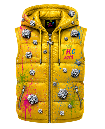 T.H.C 2026 “Diamond Edition” Detachable Hooded Puffer Vest (Canary Yellow)💎🔥
