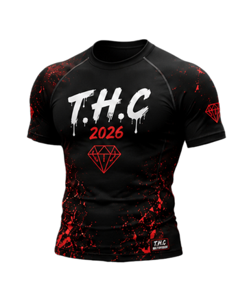 T.H.C Red Teal Storm Performance Compression Shirt