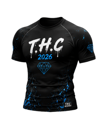 T.H.C Blue Teal Storm Performance Compression Shirt