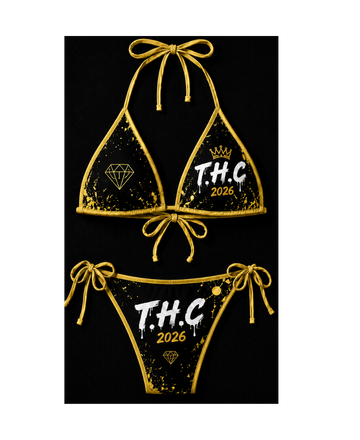 🟡 T.H.C “Gold Diamond” Luxury Bikini Set – Limited Edition 2026 💎