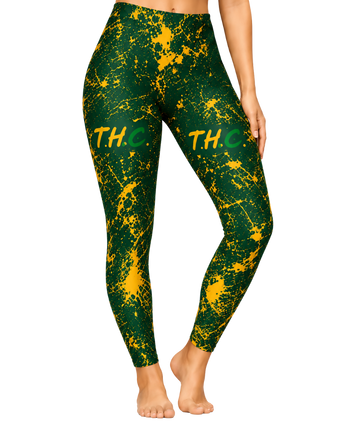 T.H.C Legacy Gold Leggings (Forest Green)