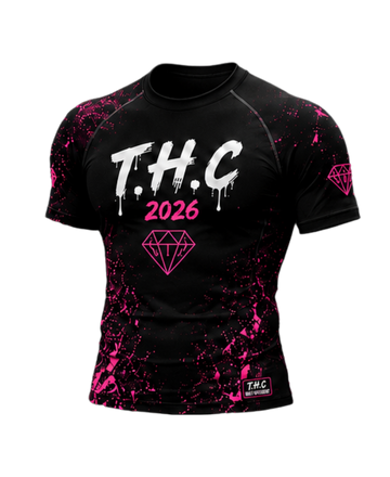 T.H.C Pink Teal Storm Performance Compression Shirt