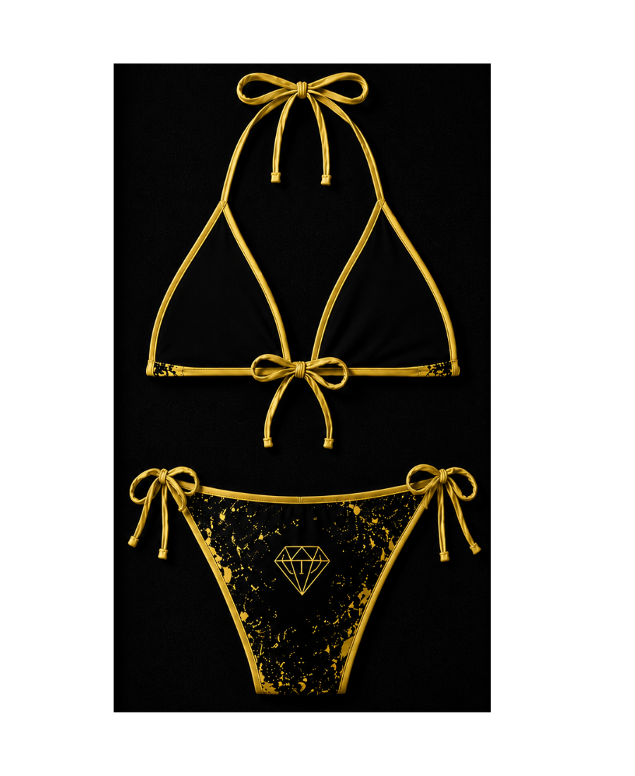 🟡 T.H.C “Gold Diamond” Luxury Bikini Set – Limited Edition 2026 💎