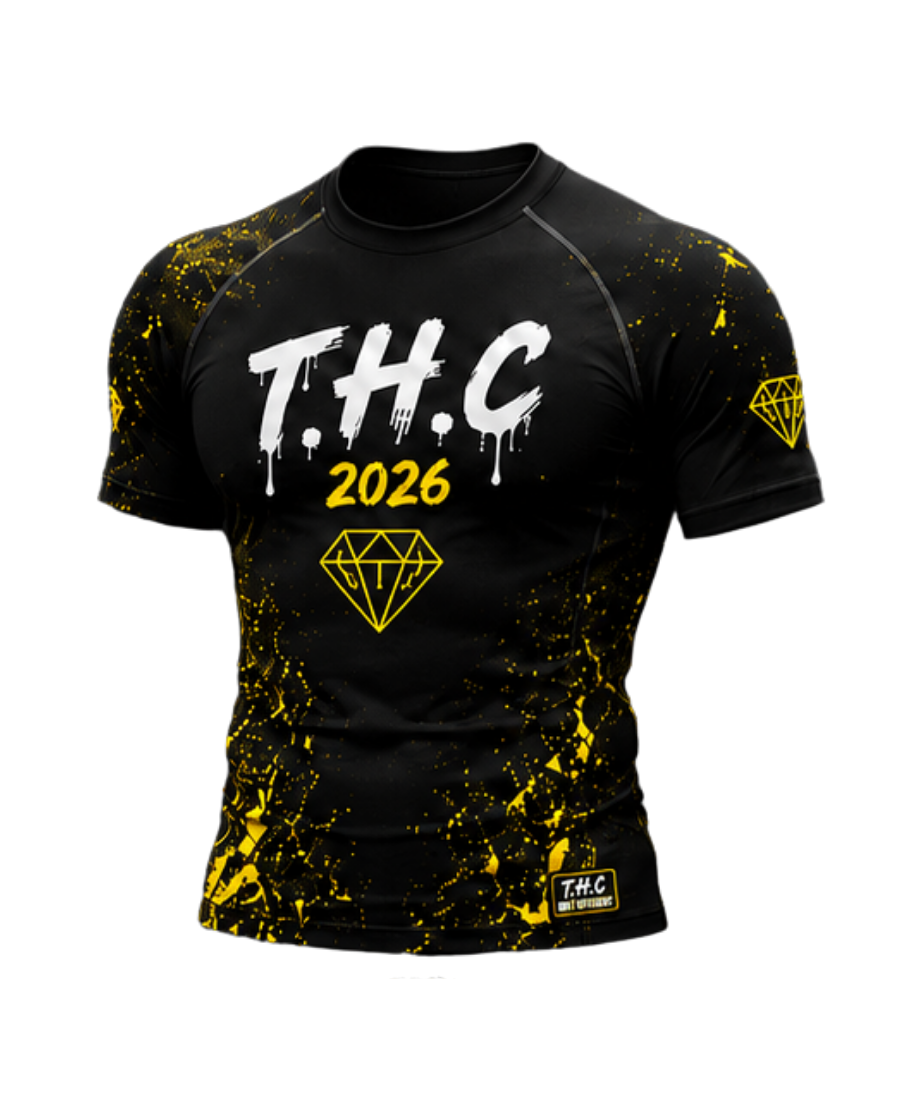 T.H.C Gold Teal Storm Performance Compression Shirt