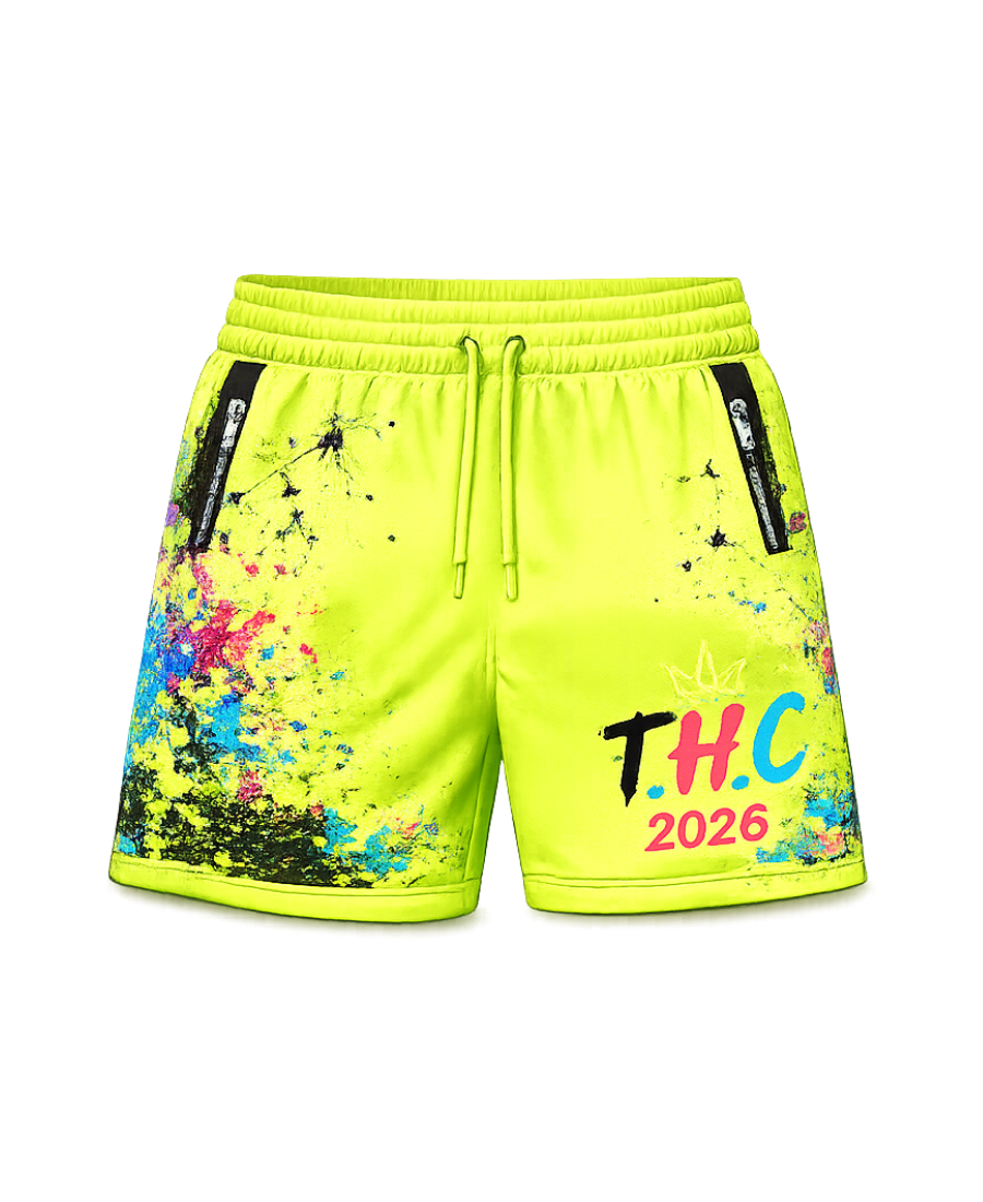 T.H.C shorts Black Yellow