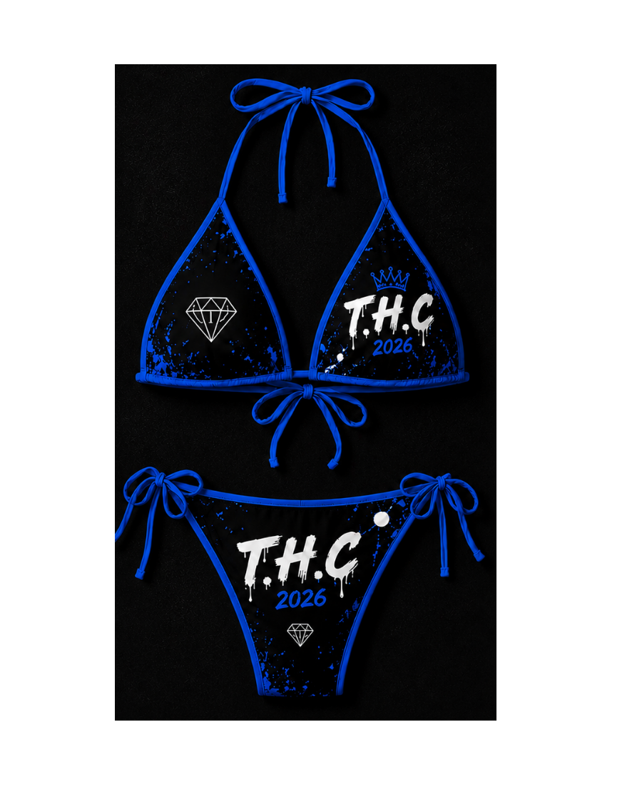 🔵 T.H.C “Blue Diamond” Luxury Bikini Set – Limited Edition 2026 💎