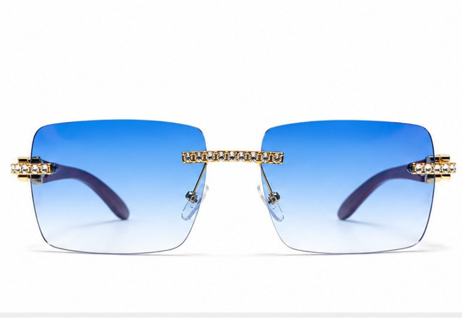 Blue Gradient Diamond Sunglasses | UV400 Designer Eyewear