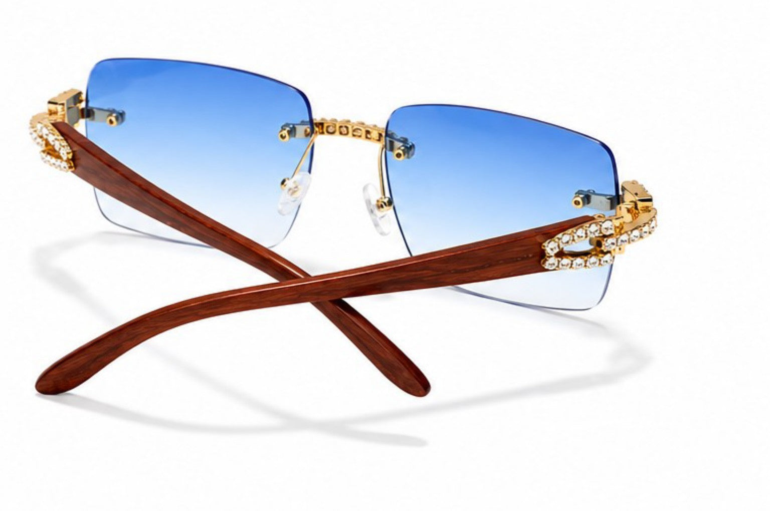 Blue Gradient Diamond Sunglasses | UV400 Designer Eyewear