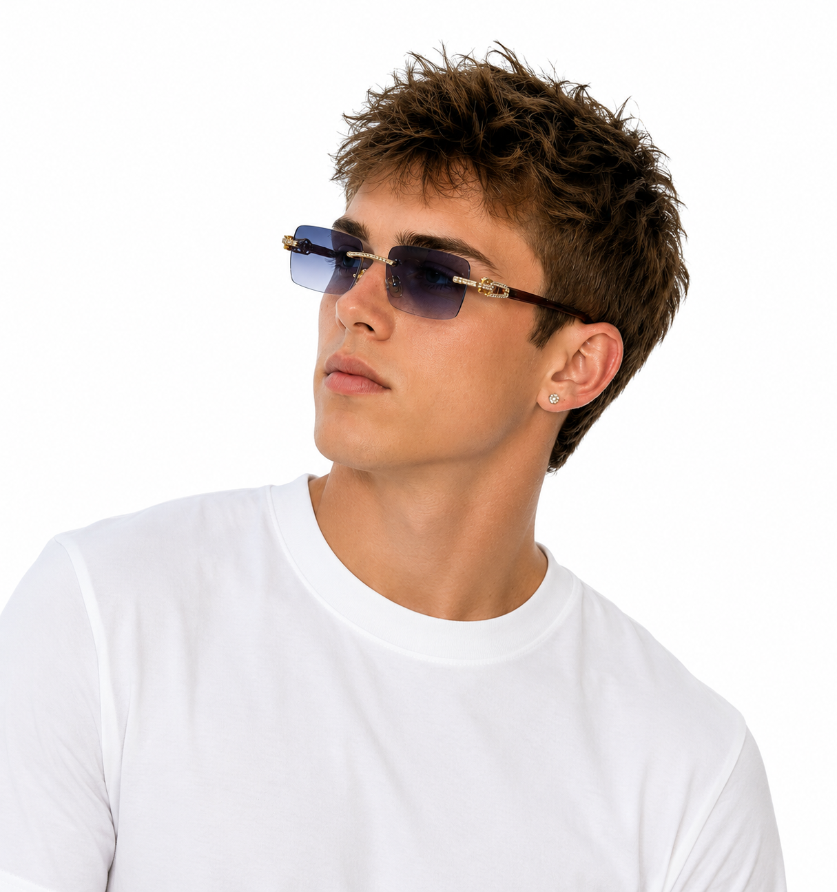 Blue Gradient Diamond Sunglasses | UV400 Designer Eyewear